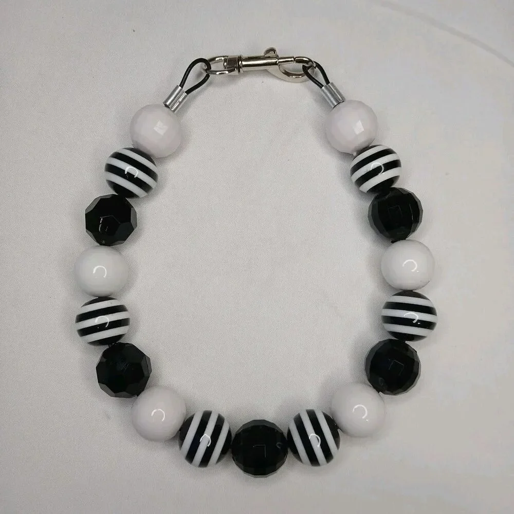 Handmade Statement Beaded Dog Puppy Collar Necklace Jewelry Durable M 16 1/2